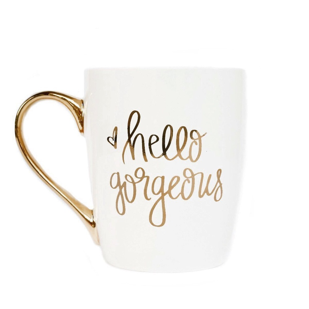 Hello Gorgeous Gold Coffee Mug - Picture 2 of 2